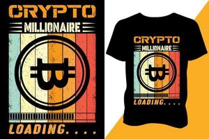 Bitcoin-T-Shirt-Design. trendiges T-Shirt-Design vektor