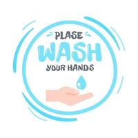 Hand gehalten, um Alkoholgel zu erhalten, um Ihre Hände zu waschen Das Konzept des Händewaschens tötet Viren ab vektor