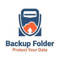 Backup-Daten-Logo-Design-Vektor vektor