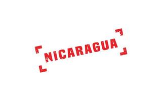 Nicaragua-Stempelgummi mit Grunge-Stil auf weißem Hintergrund vektor
