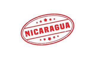 nicaragua stämpel sudd med grunge stil på vit bakgrund vektor