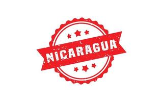 Nicaragua-Stempelgummi mit Grunge-Stil auf weißem Hintergrund vektor