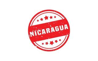 nicaragua stämpel sudd med grunge stil på vit bakgrund vektor