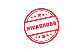 nicaragua stämpel sudd med grunge stil på vit bakgrund vektor