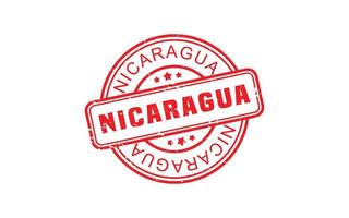 nicaragua stämpel sudd med grunge stil på vit bakgrund vektor