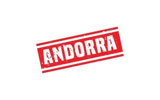 Andorra Stempelgummi mit Grunge-Stil auf weißem Hintergrund vektor