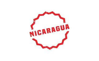 nicaragua stämpel sudd med grunge stil på vit bakgrund vektor