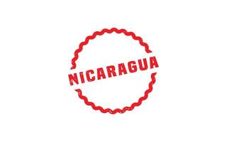 Nicaragua-Stempelgummi mit Grunge-Stil auf weißem Hintergrund vektor