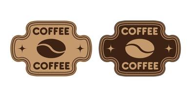 kaffeebohne marke logo abzeichen etikett stempel aufkleber vintage vektor
