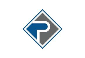 Buchstabe p-Logo-Design-Vorlage, Vektorillustration vektor