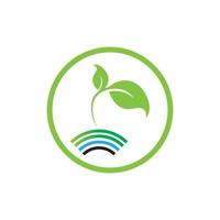 Logo und Symbol der Naturpflanze vektor