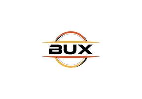 bux brev royalty mandala form logotyp. bux borsta konst logotyp. bux logotyp för en företag, företag, och kommersiell använda sig av. vektor