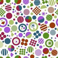 sömlös geometrisk mönster med cirklar för vävnad och vykort. trendig geometrisk element. hipsters modern Färg bakgrund. vektor illustration
