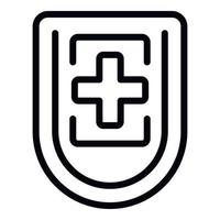 Klinik-Emblem-Symbol-Umrissvektor. Notaufnahme vektor