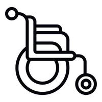 Rollstuhl-Symbol Umrissvektor. Büro Klinik vektor