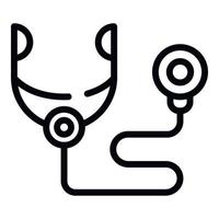 Stethoskop-Symbol Umrissvektor. Zimmer Krankenhaus vektor