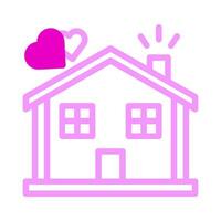 Haus Symbol Duotone rosa Stil Valentinstag Illustration Vektorelement und Symbol perfekt. vektor