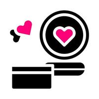 Kosmetik-Symbol solide schwarz rosa Stil Valentinstag Illustration Vektorelement und Symbol perfekt. vektor