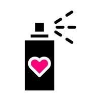 Kosmetik-Symbol solide schwarz rosa Stil Valentinstag Illustration Vektorelement und Symbol perfekt. vektor