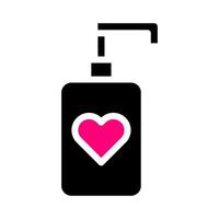 Kosmetik-Symbol solide schwarz rosa Stil Valentinstag Illustration Vektorelement und Symbol perfekt. vektor