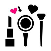 kosmetisk ikon fast svart rosa stil valentine illustration vektor element och symbol perfekt.