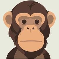 tier säugetier süßer primat schimpanse vektor