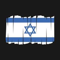 israel flagga borste vektor