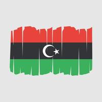 Libyen Flaggenpinsel vektor