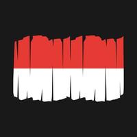 indonesien flagge bürste vektor
