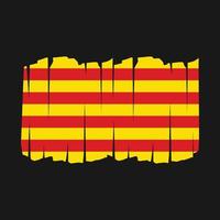 catalonia flagga borsta vektor