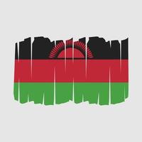 malawi flagge bürste vektor