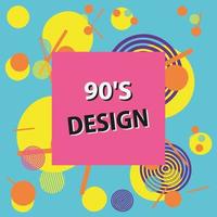 de stil av de 90s är en ljus modern design. geometrisk former. platt vektor illustration.