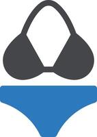 bikini-vektorillustration auf einem hintergrund. hochwertige symbole. vektorikonen für konzept und grafikdesign. vektor