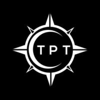 tpt abstrakt teknologi logotyp design på svart bakgrund. tpt kreativ initialer brev logotyp begrepp. vektor