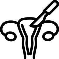 vagina chirurgie vektorillustration auf einem hintergrund. hochwertige symbole. vektorikonen für konzept und grafikdesign. vektor