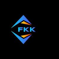 fkk abstraktes Technologie-Logo-Design auf schwarzem Hintergrund. fkk kreative Initialen schreiben Logo-Konzept. vektor