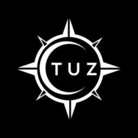 Tuz abstraktes Technologie-Logo-Design auf schwarzem Hintergrund. tuz kreative Initialen schreiben Logo-Konzept. vektor