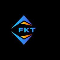 fkt abstraktes Technologie-Logo-Design auf schwarzem Hintergrund. fkt kreatives Initialen-Brief-Logo-Konzept. vektor