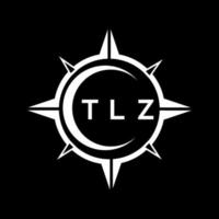 tlz abstrakt teknologi logotyp design på svart bakgrund. tlz kreativ initialer brev logotyp begrepp. vektor