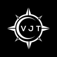 vjt abstraktes Technologie-Logo-Design auf schwarzem Hintergrund. vjt kreatives Initialen-Buchstaben-Logo-Konzept. vektor