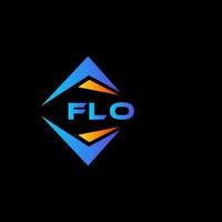 flo abstraktes Technologie-Logo-Design auf schwarzem Hintergrund. flo kreative Initialen schreiben Logo-Konzept. vektor