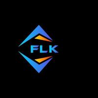 flk abstraktes Technologie-Logo-Design auf schwarzem Hintergrund. flk kreative Initialen schreiben Logo-Konzept. vektor