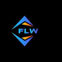 flw abstraktes Technologie-Logo-Design auf schwarzem Hintergrund. flw kreative Initialen schreiben Logo-Konzept. vektor