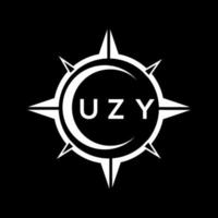 Uzy abstraktes Technologie-Logo-Design auf schwarzem Hintergrund. uzy kreative Initialen schreiben Logo-Konzept. vektor