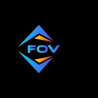 fov abstraktes Technologie-Logo-Design auf schwarzem Hintergrund. fov kreative Initialen schreiben Logo-Konzept. vektor