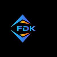 fdk abstraktes Technologie-Logo-Design auf weißem Hintergrund. fdk kreative Initialen schreiben Logo-Konzept. vektor