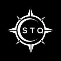 stq abstraktes Technologie-Logo-Design auf schwarzem Hintergrund. stq kreative Initialen schreiben Logo-Konzept. vektor