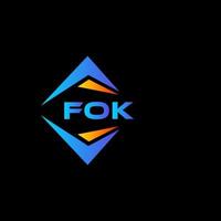 Fok abstraktes Technologie-Logo-Design auf schwarzem Hintergrund. fok kreative Initialen schreiben Logo-Konzept. vektor