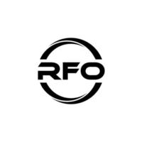 rfo brev logotyp design i illustration. vektor logotyp, kalligrafi mönster för logotyp, affisch, inbjudan, etc.