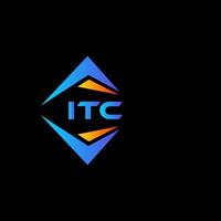 ITC abstraktes Technologie-Logo-Design auf weißem Hintergrund. itc kreative Initialen schreiben Logo-Konzept. vektor